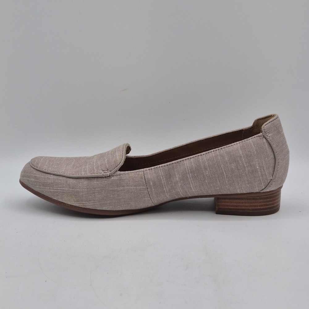 Clarks Shoes Womens Size 9.5 Taupe Textile Loafer Flats Slip On Low Heel EU 41 - Picture 3 of 12